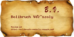 Bolibruch Vászoly névjegykártya